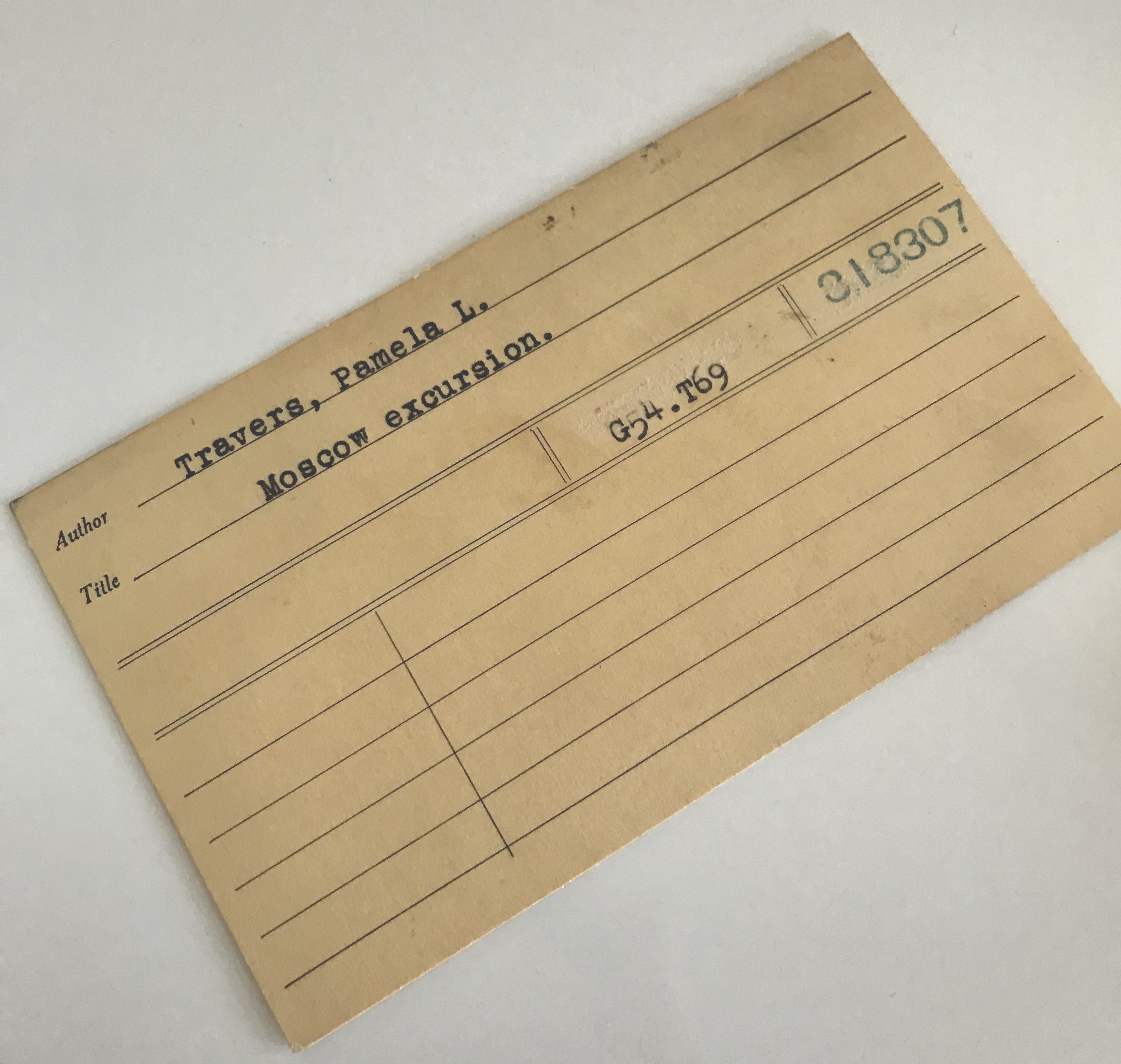 Moscow Excursion Pamela L. Travers