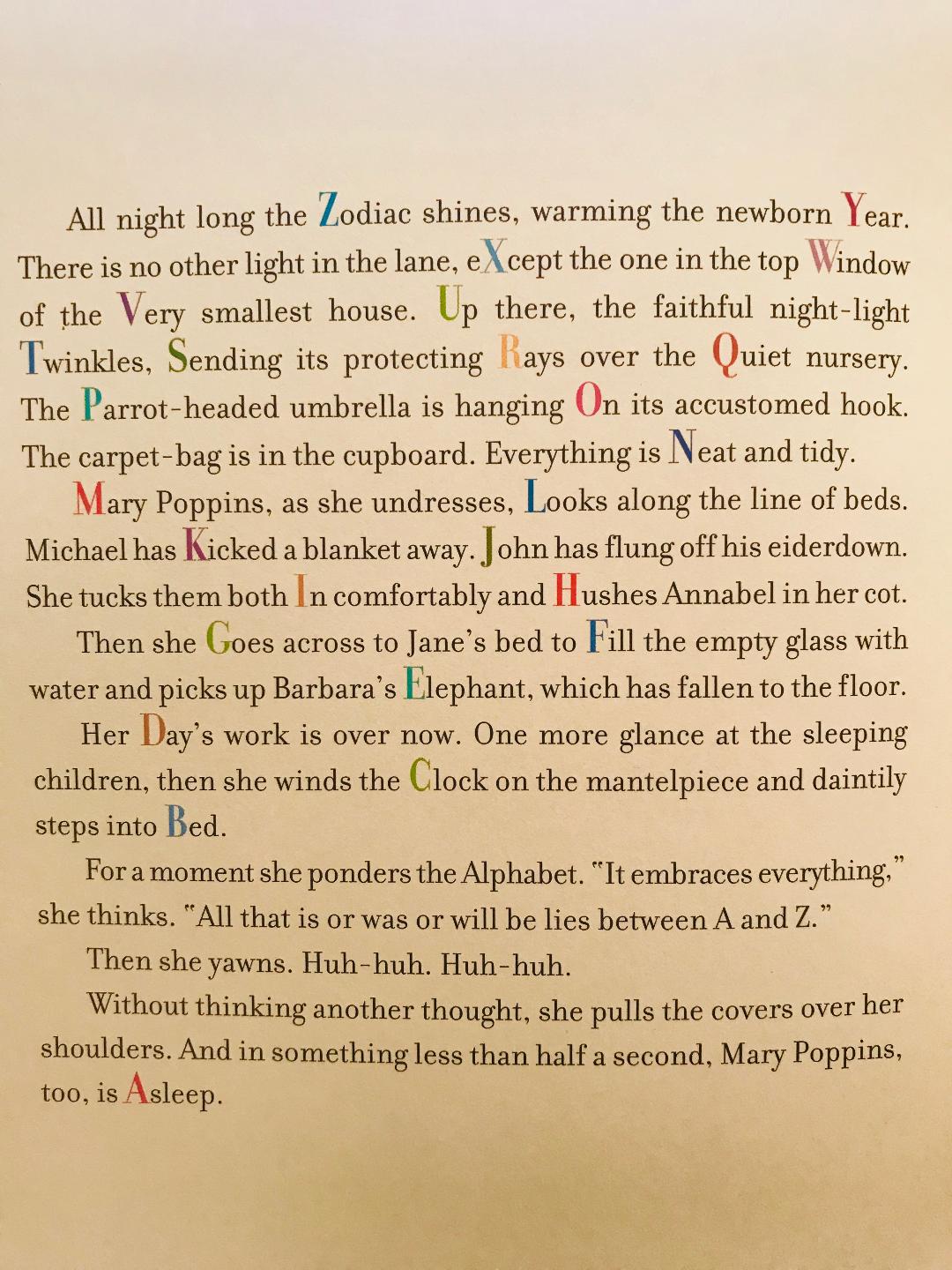 Mary Poppins From A to Z nursery description