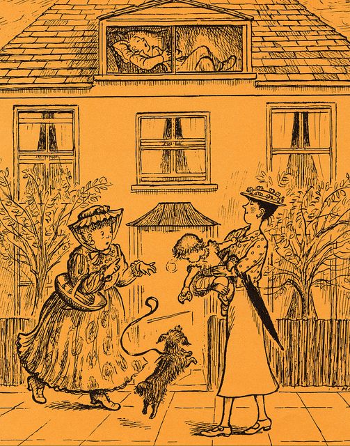 Vintage Illustration Mary Poppins From A to Z