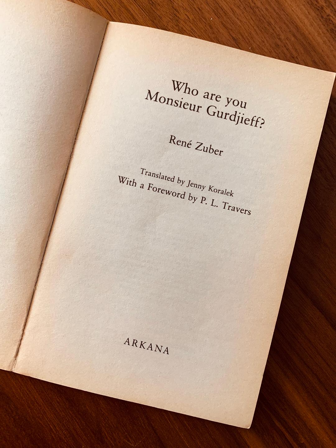 Who Are You Monsieur Gurdjieff Foreword Page